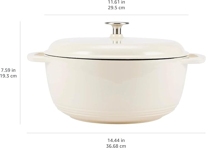 Amazon Basics Enameled Cast Iron Dutch Oven Pot - Image 4