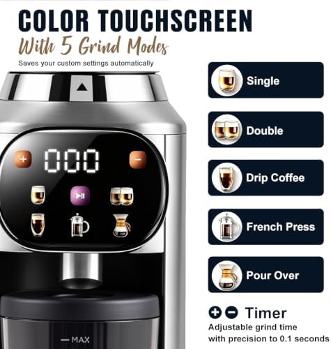 CUSIMAX Electric Burr Coffee Grinder, 48 Settings