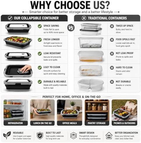 2-Pack XL Collapsible BBQ Prep Tub with Built-in Cutting Board, Lid &