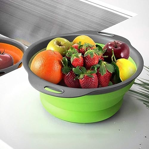Collapsible Colander and Strainer Set of 3, Food-grade Sturdy Plastic