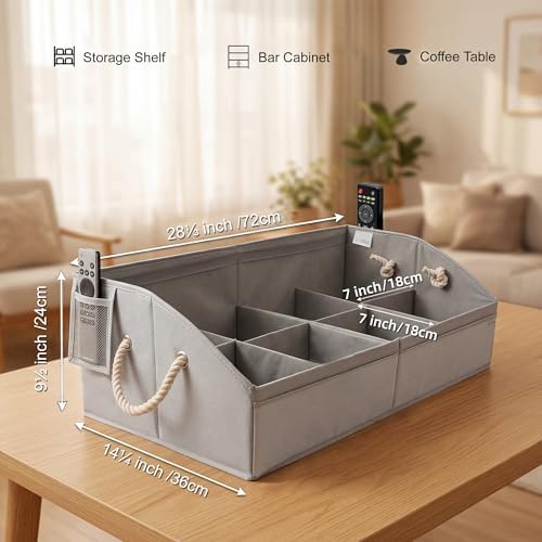 VAESIDA Large Snack Organizer for Countertop, Foldable Storage Basket