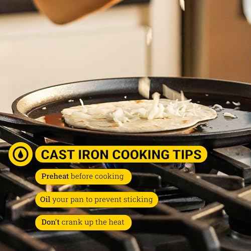 Lodge Pre-Seasoned Cast Iron Square Griddle, PFAS-Free, 11 Inches