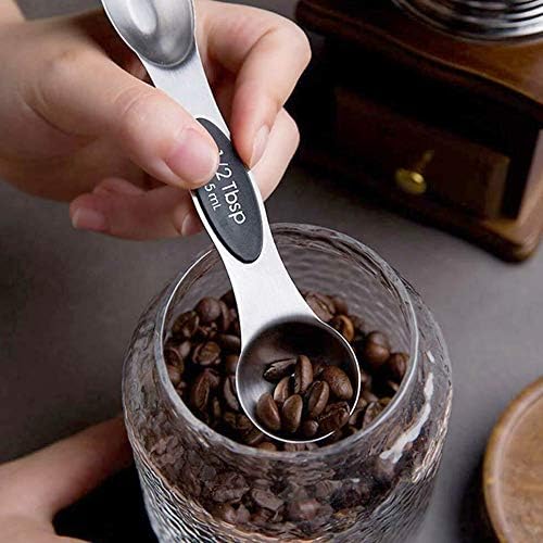NutriChef 6-Piece Magnetic Measuring Spoon Set - Stainless Steel