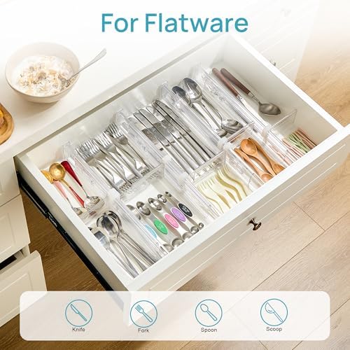 Vtopmart 2.36” Drawer Dividers with Expandable Inserts and 10 Pcs