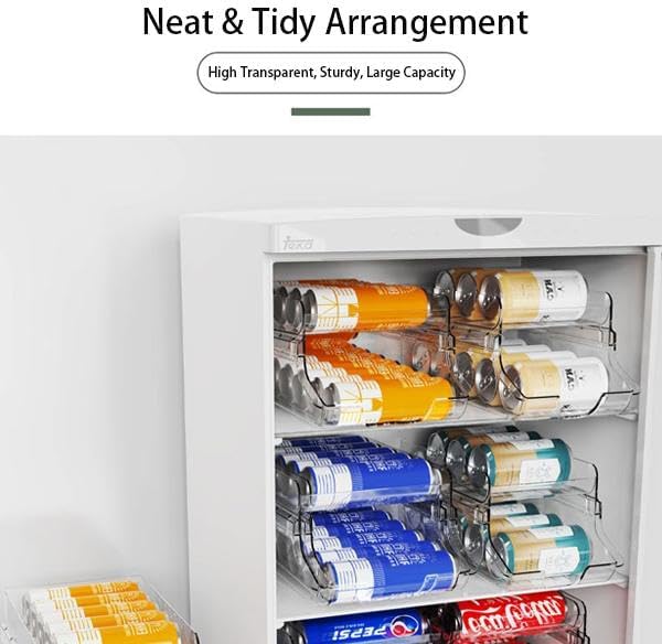 Ceruaxb Clear Skinny Can Organizer for Refrigerator