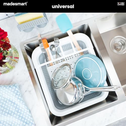 madesmart Collapsible Dish Rack, White
