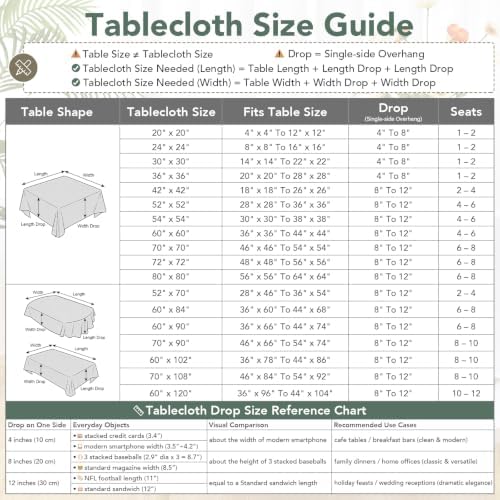 NEWISHER Embroidered Small Square Tablecloth, 36x36 Inch End Table