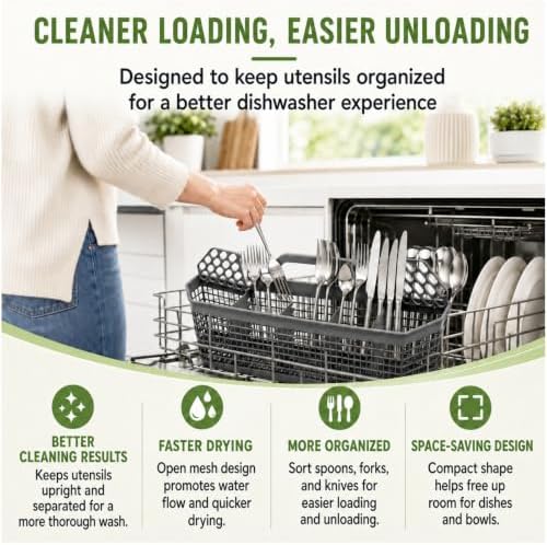 WD28X10128 Dishwasher Silverware Basket, Compatible with GE