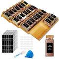 Spice Drawer Organizer Set, Bamboo Spice Rack Tray Kit with 24 Spice