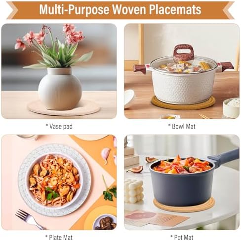 Tidponra Trivet Mats Set for Hot Dishes, 5 Heat Resistant Pot Holders