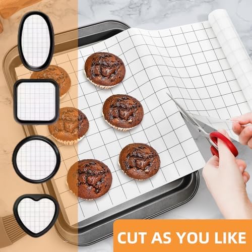 Covzoe Silicone Baking Mat Roll, 12 In x 8 FT Heat Resistant Pastry