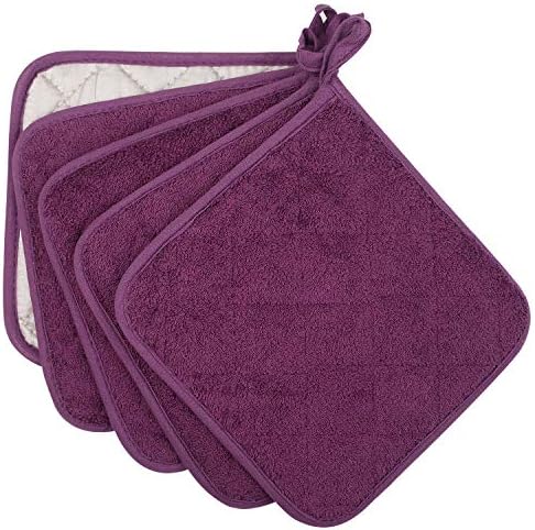 5-Piece Cotton Grape Pot Holder Set for Kitchen