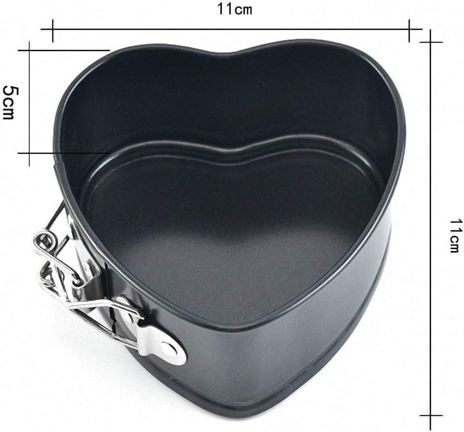 4pcs Mini Non-Stick Spring Pan | 4 Inch Heart Shaped Cake Cheesecake