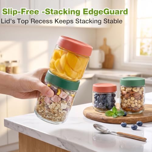 Qipecedm® 8 Pack Overnight Oats Containers, 16oz & 10 oz