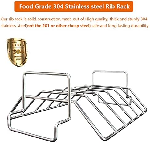 Rib Racks for Big Green Egg, Turkey Roasting Rack Smoking and Grilling