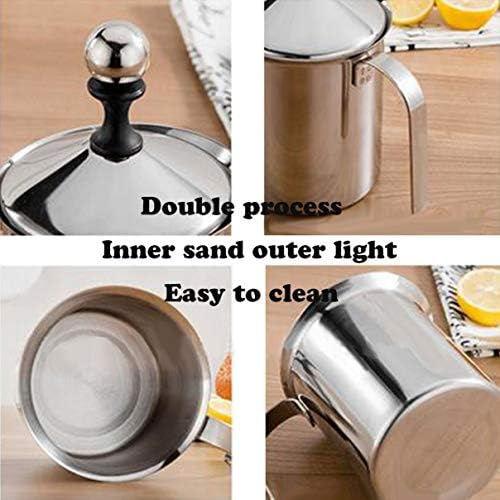 Milk Frother, HomeGoal Stainless Steel Manual Milk Foamer, Handheld