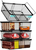Large Freezer Organizer Bins, 10 to 20 Cu.Ft, 4 Pack
