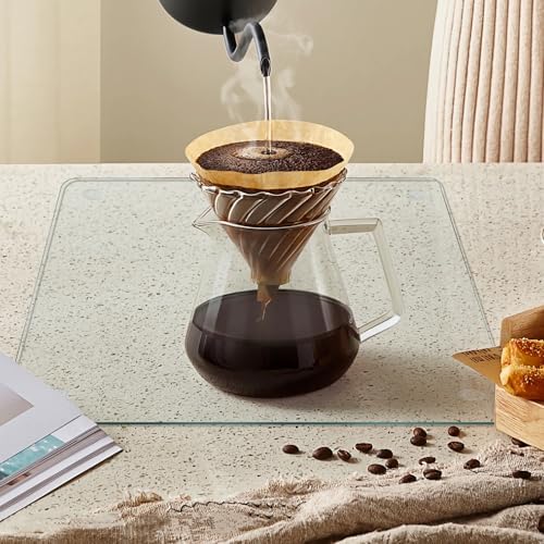 Mymonfif Tempered Glass Cutting Board for Kitchen, Clear Glass Board
