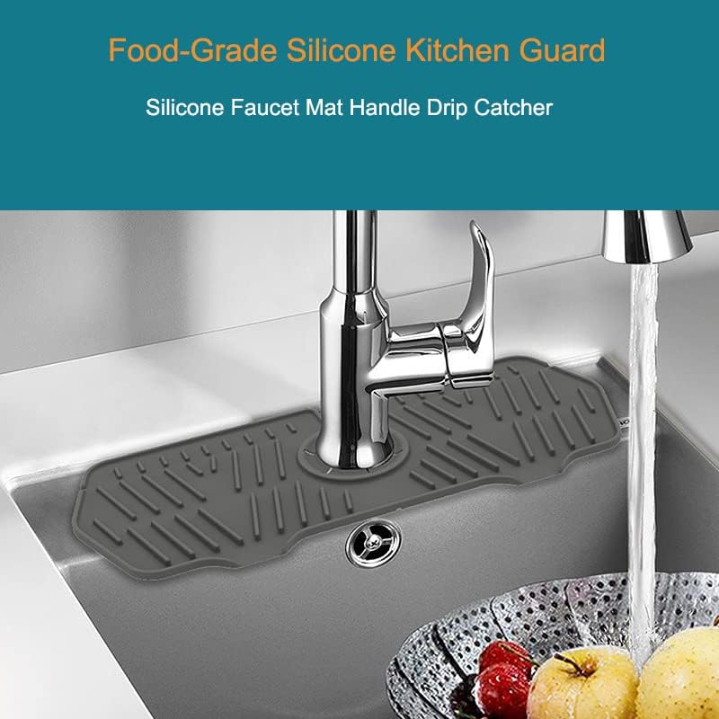 K SZKMG Kitchen Guard Faucet Mat Silicone Handle Drip Catcher Tray for