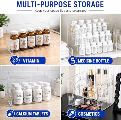 3-Tier Vitamin Storage Organizer, Organizer For Vitamin Bottles And