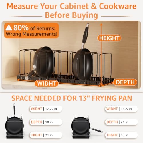 Cutting Board and Baking Sheet Organizer for Cabinet with Solid Metal
