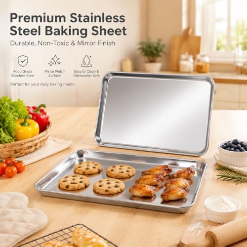 LIANYU Air Fryer Basket for Oven, 16’’x 12’’&12.5’’x 9.6’’ Air Fryer