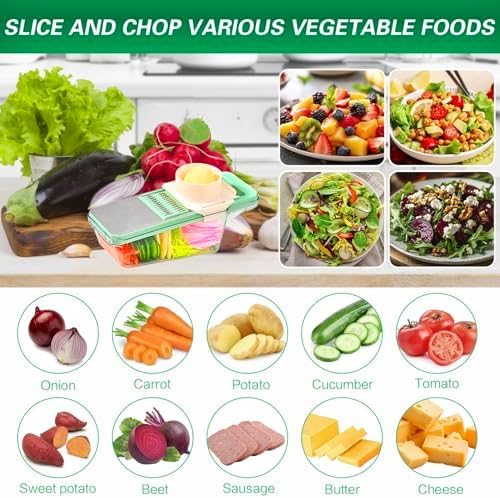 Mandoline Slicer with 3 Stainless Steel Blades