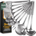 9-Piece 304 Stainless Steel Cooking Utensil Set