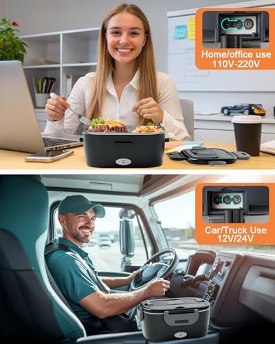 Geveniss Electric Lunch Box for Men, Women & Adults - 80W Fast Heating
