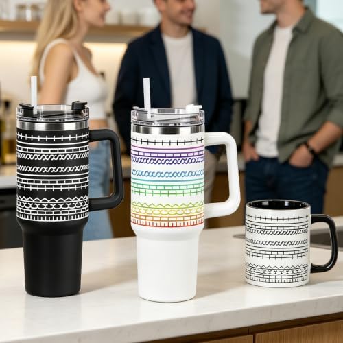 40oz Stainless Steel Large Insulated Tumblers With Handles Lids And