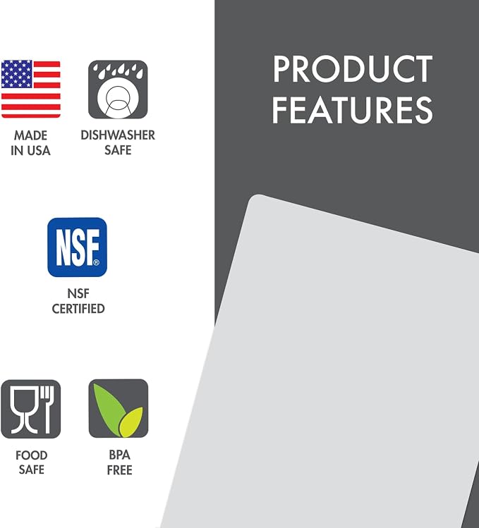 Dexas NSF Certified Polysafe Pastry Board, 16 x 20 Inches, Reversible Kitchen - Image 3