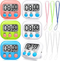 Flutesan 6 Pack Small Digital Kitchen Timers