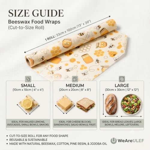 Beeswax Wrap Roll, 13 x 40 Inch