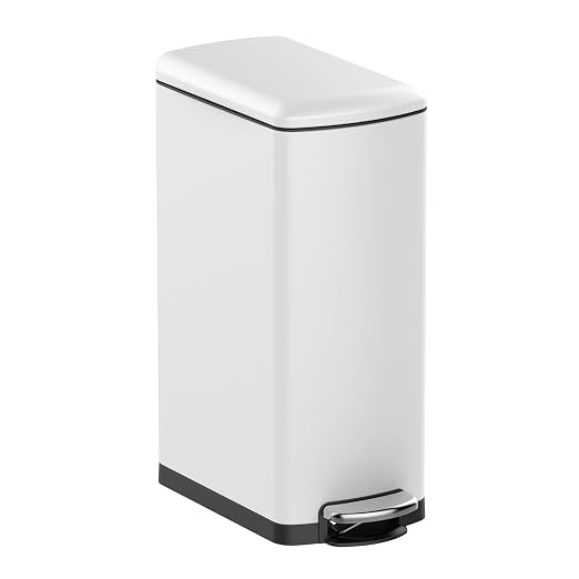 Garvee Slim Kitchen Trash Can 8 Gal, Skinny Stainless Steel Garbage Can by Garvee