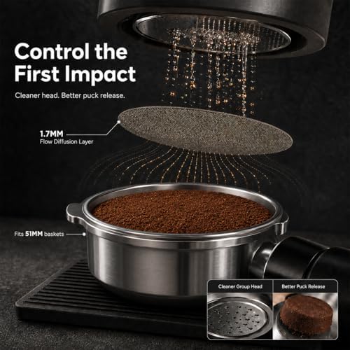 51mm Espresso Accessories Kit, Coffee Distributor & Tamper Leveler