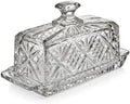 Godinger Butter Dish, Glass Butter Dish With Lid, Butter Holder