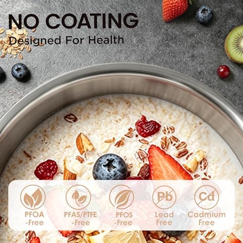 Cooker King 1.5 QT Sauce Pan, Tri-Ply Clad Stainless Steel Pot with