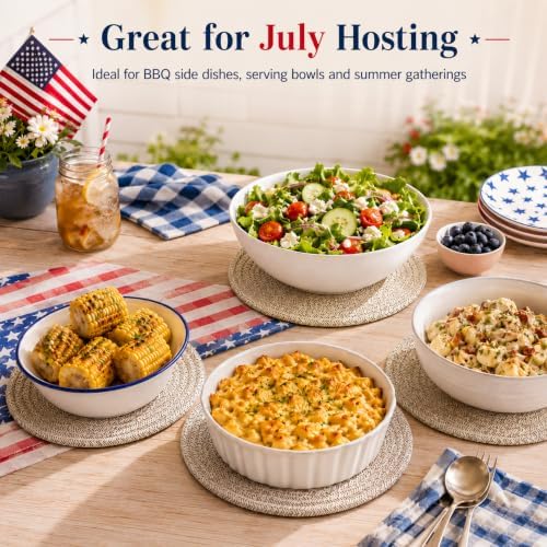 Coga Trivets for Hot Dishes, 4 Pack 7 Inch Cotton Hot Pads for Kitchen