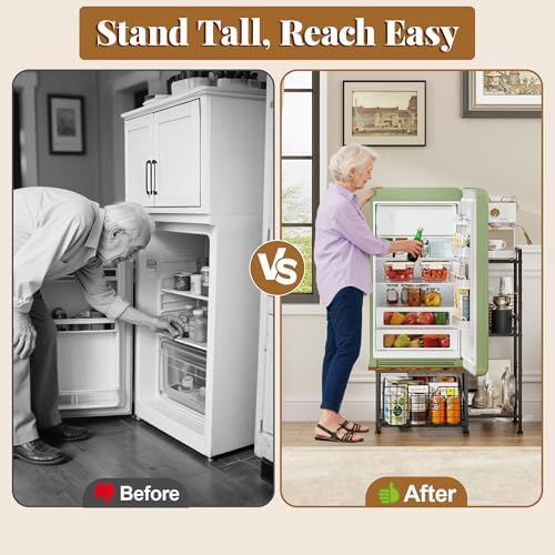 Mini Fridge Stand with Storage Drawer
