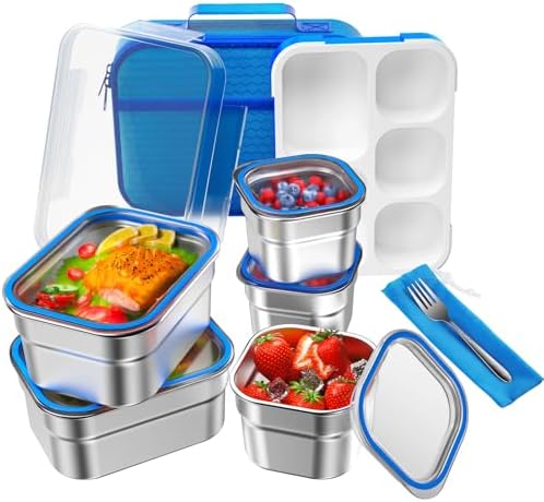 Lunch Box Stainless Steel Bento for Kids Adults Leakproof BPA-Free