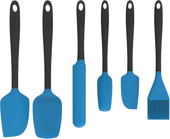 Silicone Spatula Set, 6 Pieces Food Grade Kitchen Utensils by Unknown