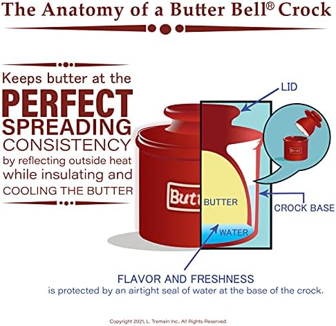 Butter Bell Crock by L. Tremain French Ceramic Butter Keeper, Matte