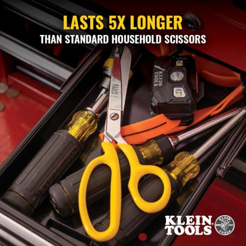 Klein Tools 23008 Premium Forged Heavy Duty Bent Trimmer Scissors