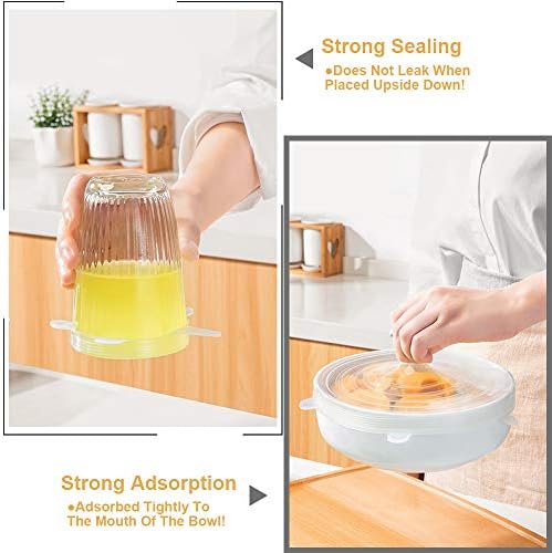LELE LIFE Silicone Stretch Lids, 4 Pack, 3.75in