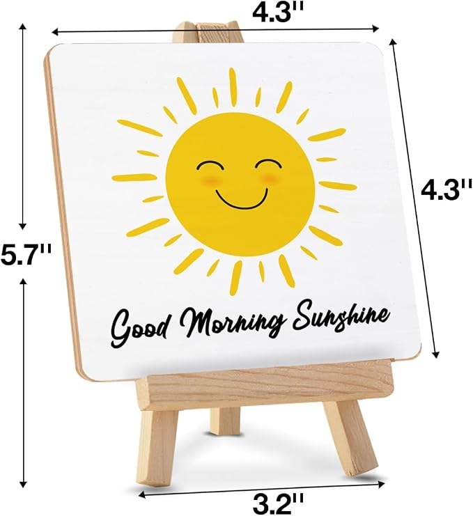 Coffee Bar Decor, Good Morning Sunshine Wood Sign - Image 2