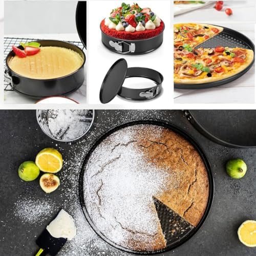 Round Cake Pan Sets for Baking Cake Decorating Supplies: 4 Non-Stick