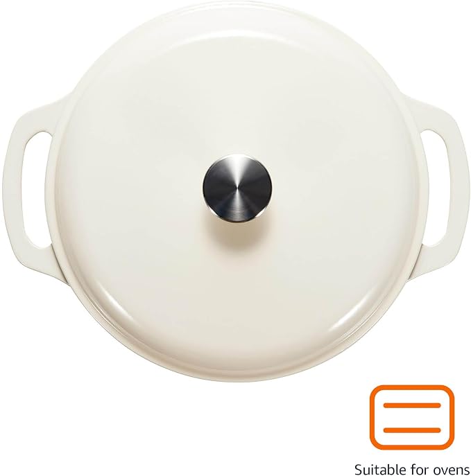 Amazon Basics Enameled Cast Iron Dutch Oven Pot - Image 2