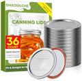 36-Piece Wide Mouth Mason Canning Jar Lids, 86mm
