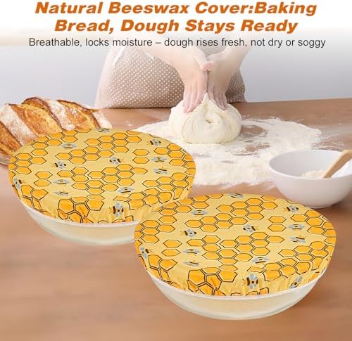 Reusable Beeswax Bowl Covers, 2 Pack, 12 Inch