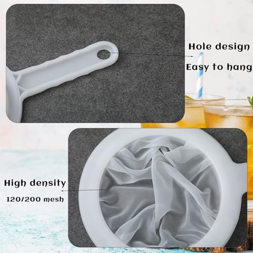 2 Piece Fine Nylon Mesh Strainer Kitchen Food Yogurt Mesh Sieve